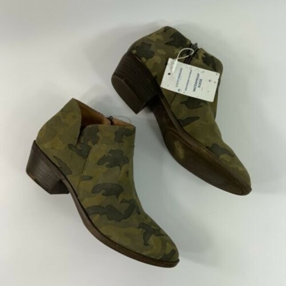 Lucky Brand Waterproof Brintly2 Bootie Suede Camouflage Ankle 7 - Picture 6 of 14